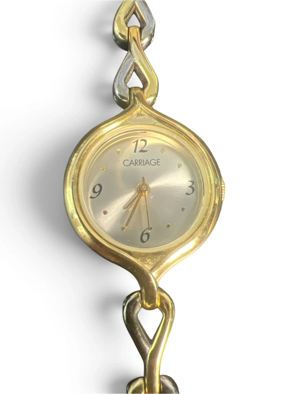 Carriage by Timex Women's Two Tone Heart Link Bracelet Watch Gold Silver